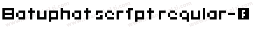Batuphat serfpt regular字体转换
